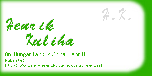 henrik kuliha business card